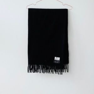 Acne Studios rectangular wool scarf in black
